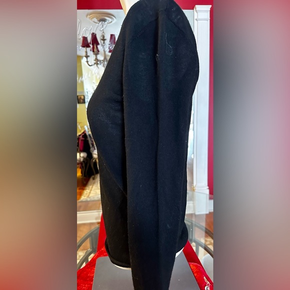 ELLEN TRACY- 100% EXTRA FINE MERINO WOOL SWEATER- BLACK SIZE S - Picture 4 of 6